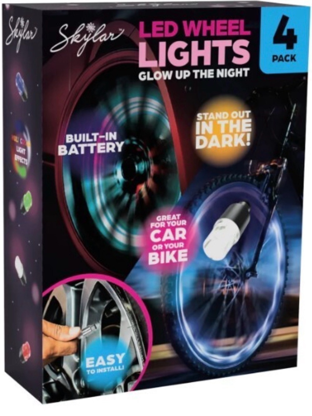 LED Wheel Lights (4-Pack) - Blue Glow